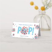 4 juli Verjaardagsfeestje Treat Bag Toppers Plaatskaartje (Voorkant)