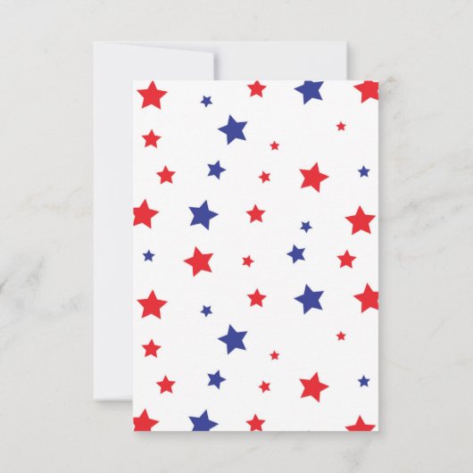 4 juli verjaardagsuitnodiging voor elke leeftijd kaart (Achterkant)