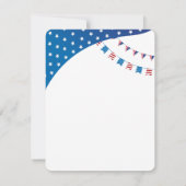 4 juli Verlovingsfeest Red White Uitnodiging (Achterkant)