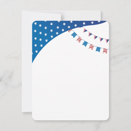 4 juli Verlovingsfeest Red White Uitnodiging (Achterkant)