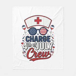 4 juli-verpleegkundige crew patriottisch medisch s fleece deken