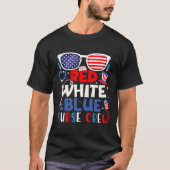 4 juli Verpleegster Vuurwerk Patriottische Verplee T-shirt (Voorkant)