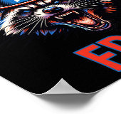 4 juli Verwilderde maar vrije patriottische wasbee Poster (Hoek)