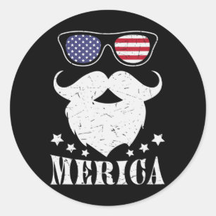 4 juli Veteranen dag patriottische dag VS Ronde Sticker