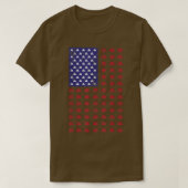 4 juli Video Game Gamer 80's Arcade USA Flag K T-shirt (Design voorkant)