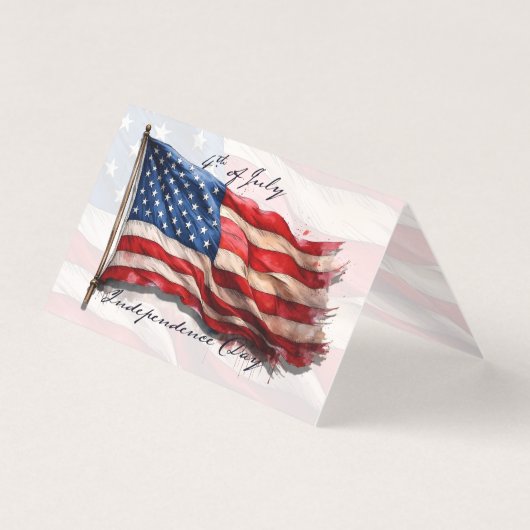 4 juli – Vier het met de Amerikaanse vlag Kaart (Voorkant)