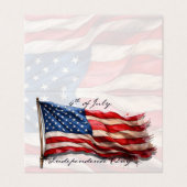 4 juli – Vier het met de Amerikaanse vlag Kaart (Buitenkant ongevouwen)