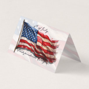 4 juli – Vier het met de Amerikaanse vlag Kaart