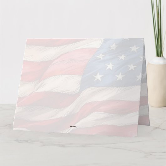 4 juli – Vier het met de Amerikaanse vlag Kaart (Achterkant)