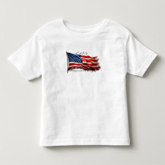 4 juli – Vier het met de Amerikaanse vlag Kinder Shirts (Voorkant)