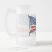 4 juli – Vier het met de Amerikaanse vlag Matglas Bierpul (Links)