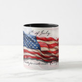 4 juli – Vier het met de Amerikaanse vlag Mok (Midden)