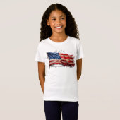 4 juli – Vier het met de Amerikaanse vlag T-shirt (Voorkant volledig)