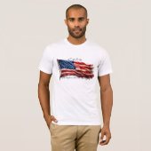 4 juli – Vier het met de Amerikaanse vlag T-shirt (Voorkant volledig)