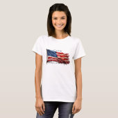 4 juli – Vier het met de Amerikaanse vlag T-shirt (Voorkant volledig)
