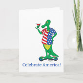 4 juli Vier Wenskaart Kaart (Voorkant)