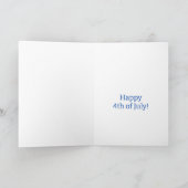 4 juli Vier Wenskaart Kaart (Binnen)