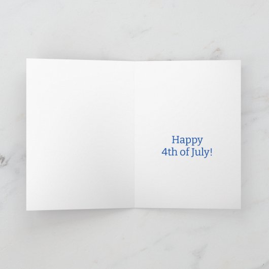 4 juli Vier Wenskaart Kaart (Binnen)