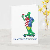 4 juli Vier Wenskaart Kaart (Gele Bloem)