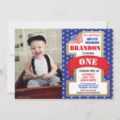 4 juli Vierde 1ste verjaardag Jongen Meisje Foto Kaart (Voorkant)