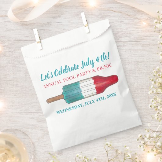 4 juli vierde partij raket ijs Pop ijsje Bedankzakje (Geknipt)