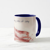 4 juli vieren - Aquarel VS-vlag  Mok (Voorkant rechts)