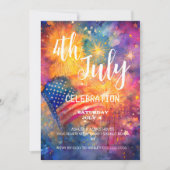 4 juli viering Bash Kaart (Voorkant)