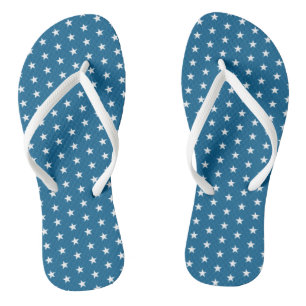 4 juli Viering Blauw Wit Sterrenpatroon Teenslippers