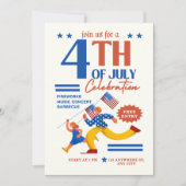 4 juli viering, gelukkige onafhankelijkheid kaart (Voorkant)