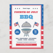 4 juli-viering, Onafhankelijkheidsdag  Briefkaart (Voorkant)