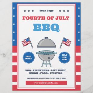 4 juli-viering, Onafhankelijkheidsdag  Flyer