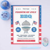 4 juli-viering, Onafhankelijkheidsdag  Flyer (Enkel)