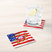 4 juli Viering Papier Drink Coasters Kartonnen Onderzetters (Insitu)