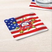 4 juli Viering Papier Drink Coasters Kartonnen Onderzetters (Schuin)