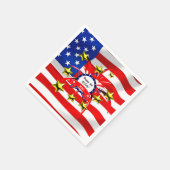 4 juli Viering Papieren servet (Hoek)