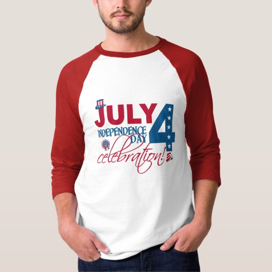 4 JULI Viering shirt, dubbelzijdig T-shirt (Voorkant)