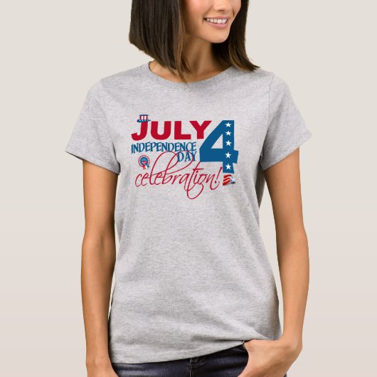 4 JULI Viering shirt, dubbelzijdig T-shirt (Voorkant)