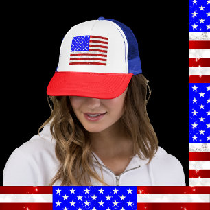 4 juli-viering - Vlag van de VS Trucker Pet