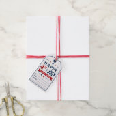 4 juli-viering voor golfer cadeaulabel (Met Touw)