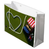 4 juli-viering voor golfer  groot cadeauzakje (Voorkant Gekanteld)