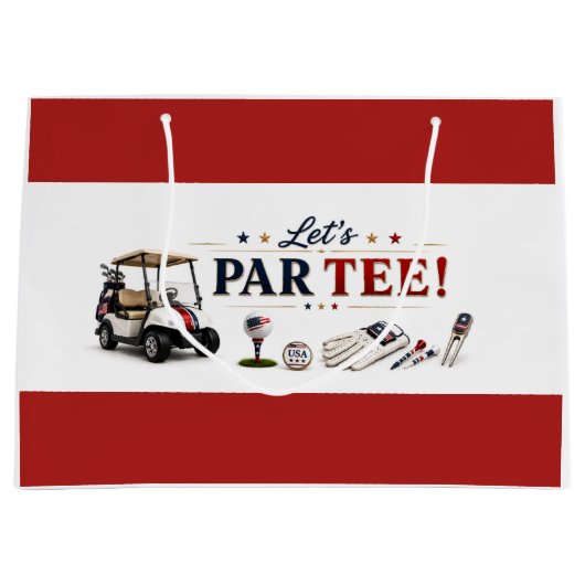 4 juli-viering voor golfer groot cadeauzakje (Voorkant)