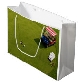 4 juli-viering voor golfer Grote cadeautas (Voorkant Gekanteld)