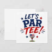 4 juli-viering voor golfer kaart (Voorkant / Achterkant)