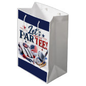 4 juli-viering voor golfer medium cadeauzakje (Voorkant Gekanteld)