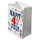 4 juli-viering voor golfer  medium cadeauzakje (Voorkant Gekanteld)