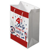 4 juli-viering voor golfer medium cadeauzakje (Voorkant Gekanteld)