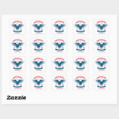 4 juli vierkante sticker (Vel)