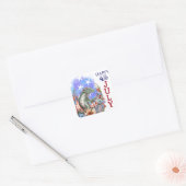 4 juli vierkante sticker (Envelop)