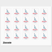 4 juli vierkante sticker (Vel)