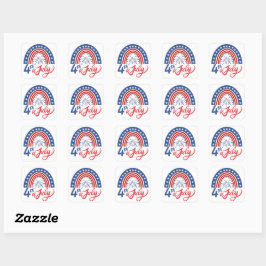 4 juli vierkante sticker